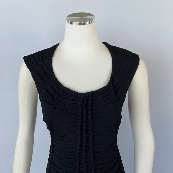 WHBM  Extended Sleeve Ruched Ruffle Top Size Small - Picture 6 of 14